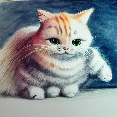 Silly Cat Drawing